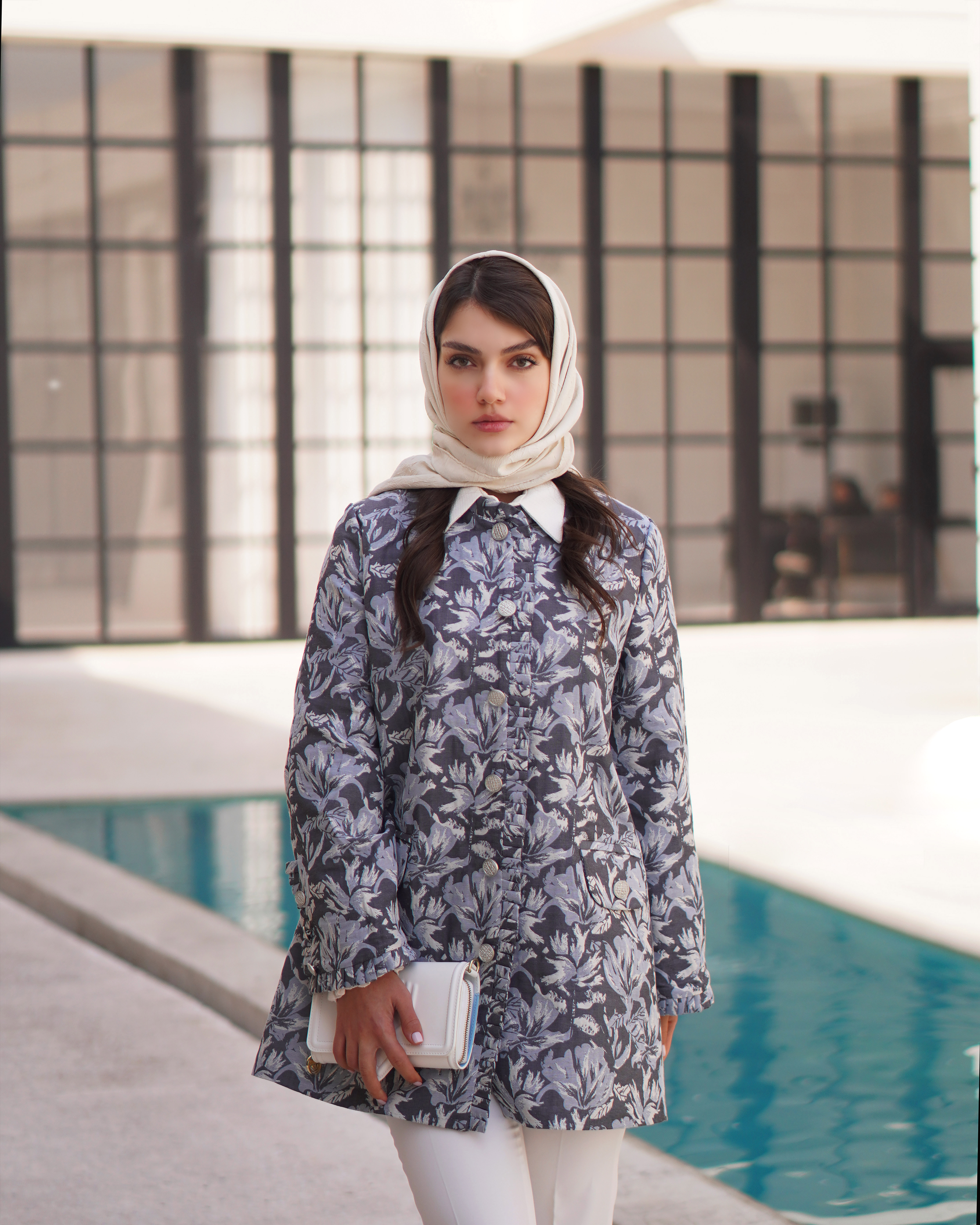 مانتو ژاکارد طرحدار